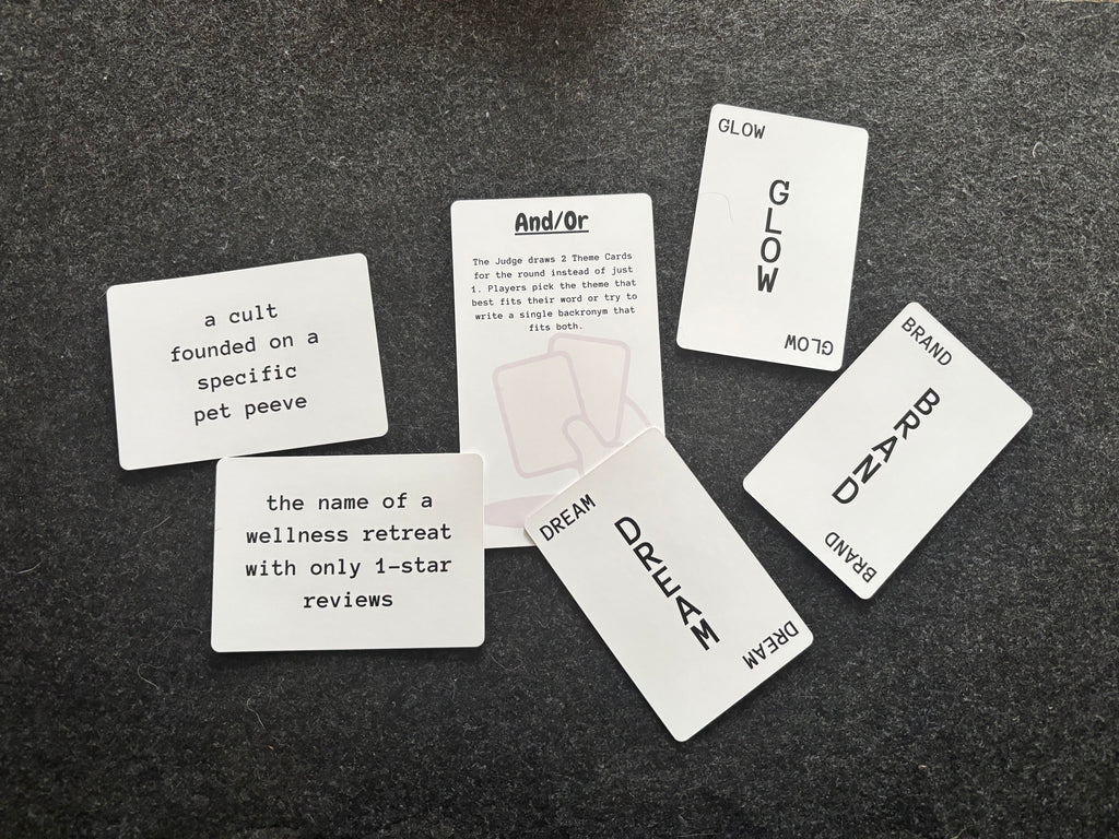 Example turn showing Chaotic Remixes cards alongside Word and Theme cards